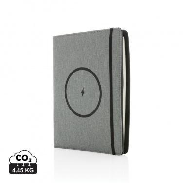 Logotrade corporate gift picture of: Air 5W wireless charging notebook with 5000mAh powerbank