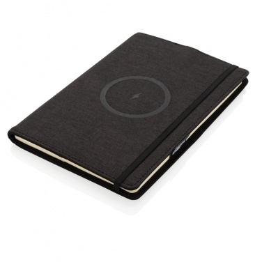 Logo trade promotional gifts picture of: Air 5W wireless charging refillable journal cover A5