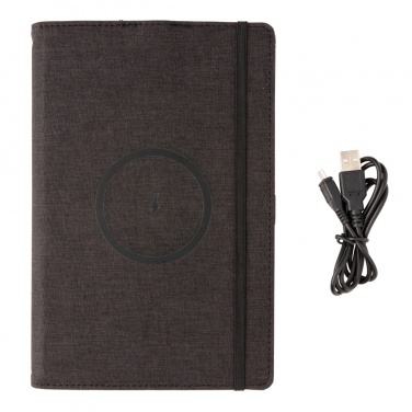 Logotrade promotional gift picture of: Air 5W wireless charging refillable journal cover A5