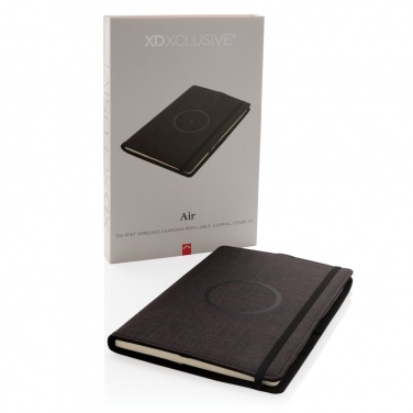 Logo trade promotional gift photo of: Air 5W wireless charging refillable journal cover A5