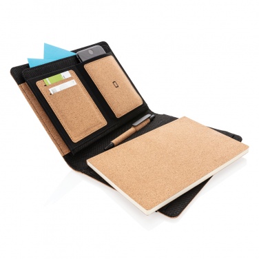 Logo trade business gift photo of: Deluxe cork portfolio A5 with pen