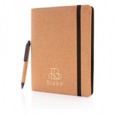 Logotrade promotional merchandise image of: Deluxe cork portfolio A5 with pen