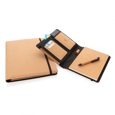 Logotrade promotional item image of: Deluxe cork portfolio A5 with pen