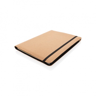 Logo trade promotional items image of: Deluxe cork portfolio A4 with pen