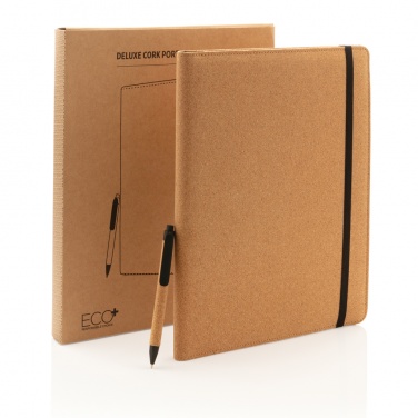 Logotrade business gift image of: Deluxe cork portfolio A4 with pen