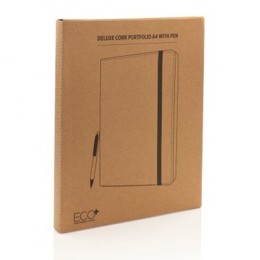 Logotrade corporate gift image of: Deluxe cork portfolio A4 with pen