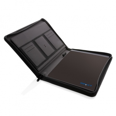 Logotrade promotional item picture of: Impact AWARE™ RPET A4 portfolio with zipper