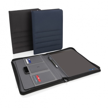 Logo trade promotional products picture of: Impact AWARE™ RPET A4 portfolio with zipper