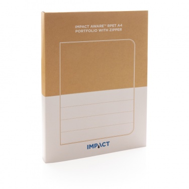 Logo trade corporate gifts picture of: Impact AWARE™ RPET A4 portfolio with zipper