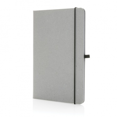 Logo trade promotional giveaways image of: Recycled leather hardcover notebook A5