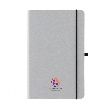 Logo trade promotional giveaways picture of: Recycled leather hardcover notebook A5