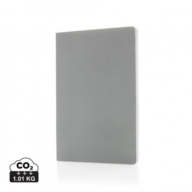 Logo trade promotional giveaways image of: Impact softcover stone paper notebook A5