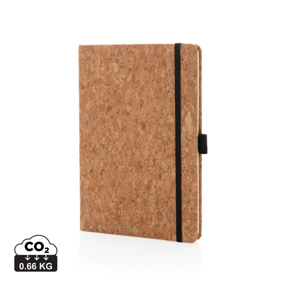 Logo trade promotional gifts image of: Cork hardcover notebook A5