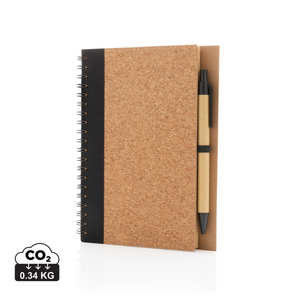 Logotrade business gifts photo of: Cork spiral notebook with pen