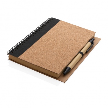 Logotrade promotional gift image of: Cork spiral notebook with pen