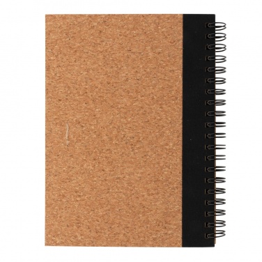 Logo trade promotional gifts picture of: Cork spiral notebook with pen