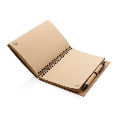 Logotrade promotional product picture of: Cork spiral notebook with pen