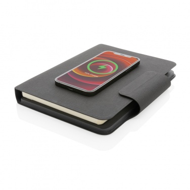 Logotrade promotional item image of: Artic Magnetic 10W wireless charging A5 notebook