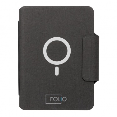 Logo trade promotional giveaways image of: Artic Magnetic 10W wireless charging A5 notebook