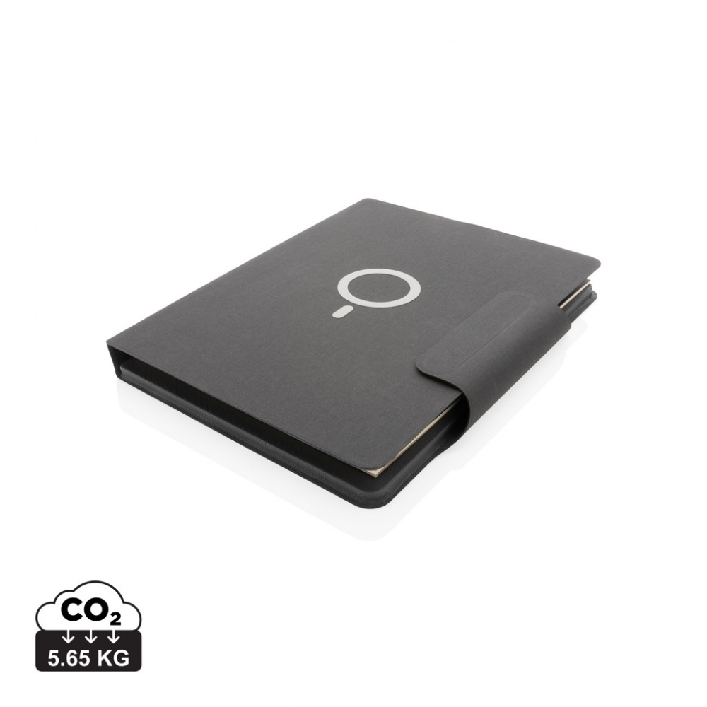 Logo trade promotional products picture of: Artic Magnetic 10W wireless charging A4 portfolio