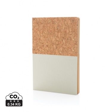 Logo trade business gift photo of: A5 cork & kraft notebook