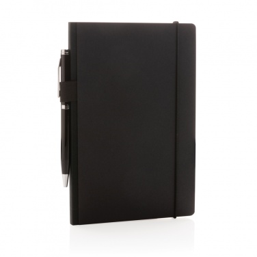 Logo trade promotional merchandise image of: A5 deluxe kraft hardcover notebook