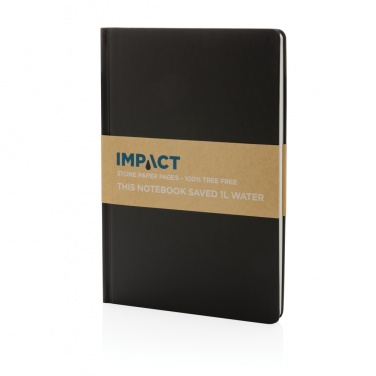 Logotrade promotional gift picture of: A5 Impact stone paper hardcover notebook