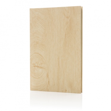 Logo trade promotional giveaways image of: Kavana wood print A5 notebook