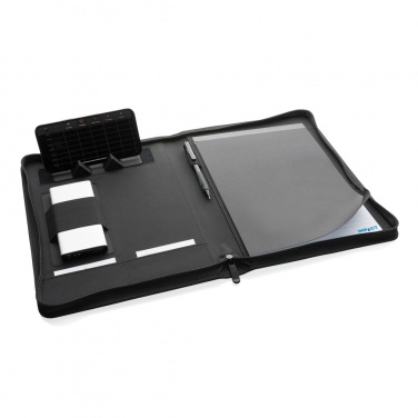 Logotrade promotional gift image of: Impact Aware™ deluxe 300D tech portfolio with zipper