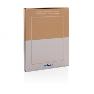 Logotrade promotional merchandise picture of: Impact Aware™ deluxe 300D tech portfolio with zipper