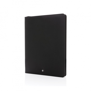 Logotrade promotional merchandise photo of: Swiss Peak Heritage RCS rPU A4 portfolio with zipper