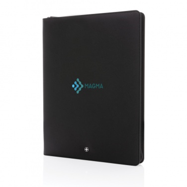 Logotrade promotional merchandise image of: Swiss Peak Heritage RCS rPU A4 portfolio with zipper