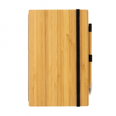 Logo trade corporate gifts image of: Bamboo notebook and infinity pencil set