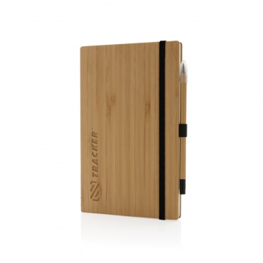 Logotrade corporate gift picture of: Bamboo notebook and infinity pencil set