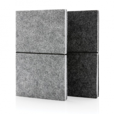 Logotrade promotional giveaway image of: GRS certified recycled felt A5 softcover notebook