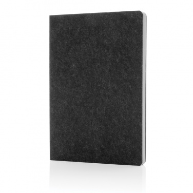 Logo trade promotional product photo of: Phrase GRS certified recycled felt A5 notebook