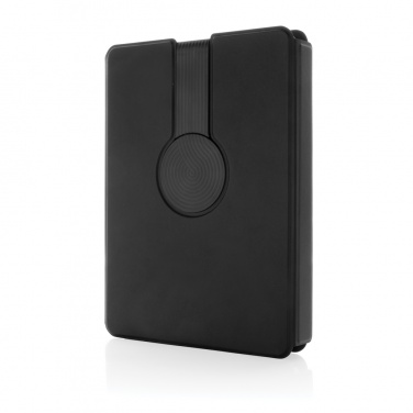 Logotrade corporate gift picture of: Swiss Peak RCS rePU notebook with 2-in-1 wireless charger