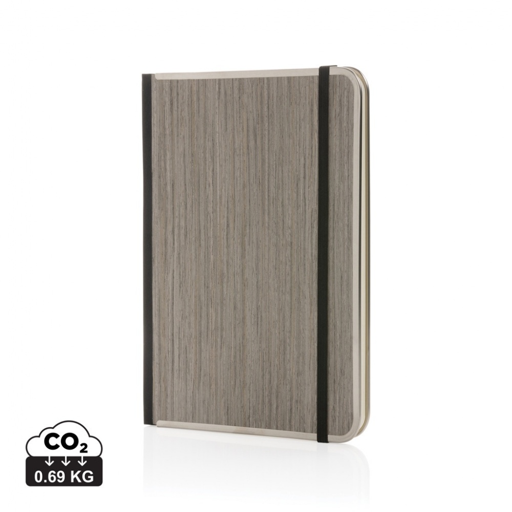 Logo trade promotional giveaway photo of: Treeline A5 wooden cover deluxe notebook