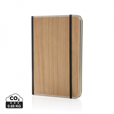 Logo trade promotional product photo of: Treeline A5 wooden cover deluxe notebook