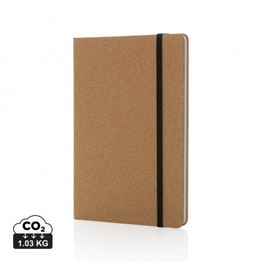 Logo trade promotional merchandise photo of: Stoneleaf A5 cork and stonepaper notebook