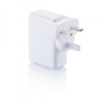 Logo trade advertising product photo of: Travel plug with 4 USB ports