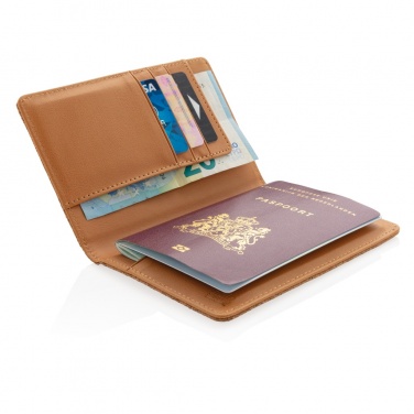 Logo trade corporate gift photo of: Cork secure RFID passport cover