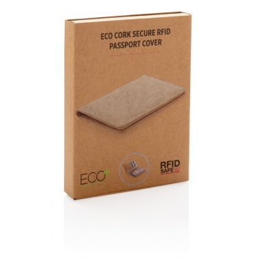 Logotrade promotional merchandise image of: Cork secure RFID passport cover