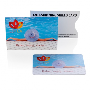 Logo trade promotional merchandise image of: Anti-skimming RFID shield card with active jamming chip