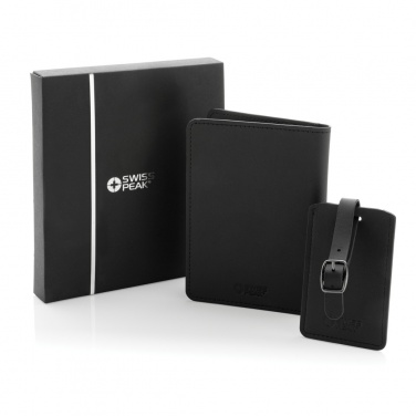 Logo trade business gift photo of: Swiss Peak GRS recycled PU travel gift set