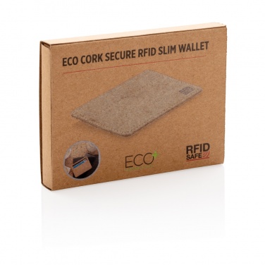 Logotrade advertising product picture of: Cork secure RFID slim wallet