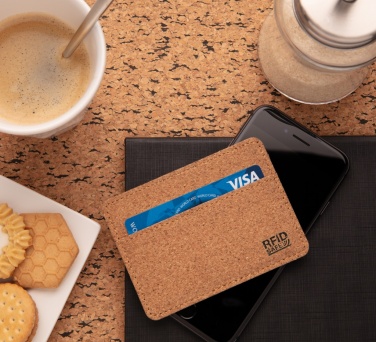 Logo trade advertising products image of: Cork secure RFID slim wallet