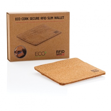 Logo trade advertising products picture of: Cork secure RFID slim wallet