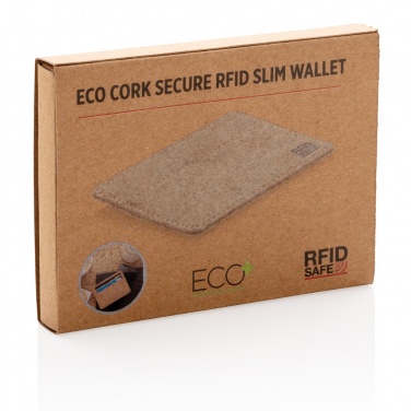 Logo trade advertising product photo of: Cork secure RFID slim wallet