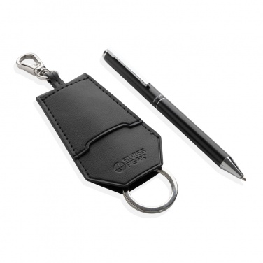 Logo trade business gift photo of: SP Tula RCS certified recycled PU key holder and pen set